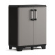 Armoire de rangement basse pro noir et gris 