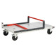 Chariot monté dossier repliable 1000 x 600 mm plateau mélaminé roues CC 250 kg - 806722111 