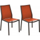 Chaises en aluminium ida (lot de 2) - Couleur au choix Paprika
