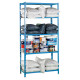 Etagère 5 niveaux simonrack kit maderclick 5/300 bleu bois 1800x900x300mm simon rack 