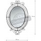 Miroir ovale en métal 