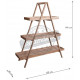 Etagère pliante en bois patiné 