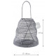 Photophore métal gris blanchi diamètre 26cm 