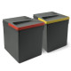 Lot de 2 poubelles pour tiroir de cuisine  