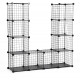 Meuble modulable grille 12 casiers 123 cm noir 