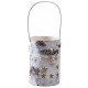 Photophore en bouleau blanchi led 