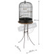 Ensemble cage rétro pour oiseaux lisette avec pieds 