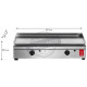 Plancha en inox avec couvercle amovible alfa 60 cm 