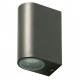 Lampe murale led haut et bas 6 w gris 5000.331 