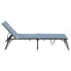 Chaise longue de camping como bleu ciel 