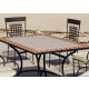 Salon de jardin mosaïque table rectangulaire atrium vigo 