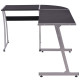 Bureau d'angle en forme de l noir 