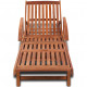 Transat chaise longue bain de soleil lit de jardin terrasse meuble d'extérieur 200 x 68 x 30- 83 cm bois d'acacia solide helloshop26 02_0012700 