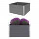 Jardinière de jardin wpc 100x100x54 cm gris 