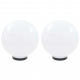 Lampe à LED sous forme de boule 2 pcs Sphérique 30 cm PMMA 