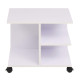 Étagère armoire meuble design étagère à roulettes 50 cm blanc  