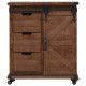 Armoire de rangement bois de sapin massif 64x33,5x75 cm marron 