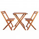 Ensemble de bistro 3 pcs bois d'acacia massif 