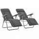 Chaises pliables de jardin avec coussins 2 pcs - Couleur au choix 