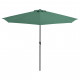 Parasol de balcon avec mât en aluminium vert 300x150 cm demi 