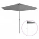 Parasol de balcon et mât en aluminium anthracite 300x150cm demi 