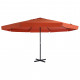 Vidaxl parasol avec mât en aluminium 500 cm terre cuite 