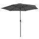 Parasol d'extérieur avec poteau en métal 300 cm - Couleur au choix Anthracite