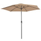 Parasol d'extérieur avec poteau en métal 300 cm - Couleur au choix Taupe