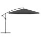 Parasol meuble de jardin en porte-à-faux avec poteau aluminium 350 cm anthracite helloshop26 02_0008630 