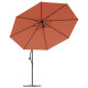 Parasol meuble de jardin en porte-à-fau x avec mât aluminium 350 cm terre cuite helloshop26 02_0008606 