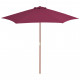 Vidaxl parasol avec mât en bois 270 cm bordeaux 