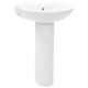 Vidaxl lavabo autoportant avec socle en céramique blanc 52x44x19 cm 