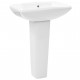 Vidaxl lavabo autoportant avec socle en céramique blanc 58x47x20 cm 