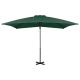 Parasol meuble de jardin en porte-à-faux et mât en aluminium 250 x 250 cm vert helloshop26 02_0008637 