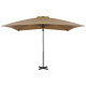 Parasol meuble de jardin en porte-à-faux et mât en aluminium 250 x 250 cm taupe helloshop26 02_0008636 