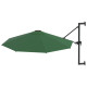 Parasol d'extérieur mural avec mât métallique 300 cm vert helloshop26 02_0008689 