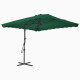 Parasol d'extérieur avec mât en acier 250 x 250 cm vert helloshop26 02_0008188 