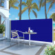 Auvent latéral rétractable 140 x 300 cm - Couleur au choix Bleu