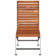 Transat chaise longue bain de soleil lit de jardin terrasse meuble d'extérieur avec pieds en acier bois d'acacia massif helloshop26 02_0012567 