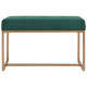 Banc 80 cm velours - Couleur au choix Vert