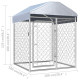 Chenil extérieur cage enclos parc animaux chien extérieur avec toit 100 x 100 x 125 cm  02_0000448 