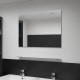 Miroir mural avec étagère 80x60 cm verre trempé 