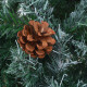 Arbre de Noël artificiel avec pommes de pin - Hauteur au choix 