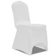 Housse blanche extensible pour chaise 6 pièces 