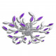 Vidaxl plafonnier avec bras en acrylique violet et blanc 5ampoules e14 