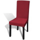 Housse de chaise droite extensible 6 pcs - Couleur au choix Bordeaux
