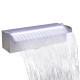 Fontaine rectangulaire de piscine avec led inox 30 cm 