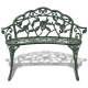 Banc de jardin meuble de patio d'extérieur terrasse 100 x 54 x 80 cm aluminium coulé - Couleur au choix Vert