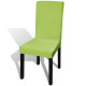 Housse de chaise droite extensible 6 pcs - Couleur au choix Vert-pomme