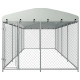 Chenil extérieur cage enclos parc animaux chien extérieur avec toit pour chiens 8 x 4 x 2 m  02_0000458 